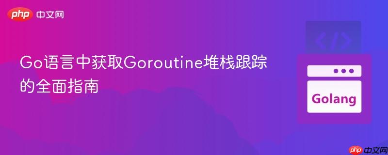 Go语言中获取Goroutine堆栈跟踪的全面指南