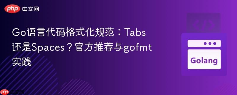 Go语言代码格式化规范:Tabs还是Spaces?官方推荐与gofmt实践