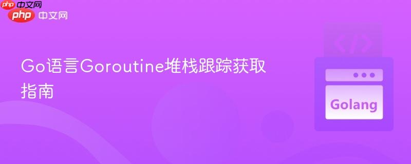 go语言goroutine堆栈跟踪获取指南