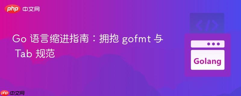 Go 语言缩进指南:拥抱 gofmt 与 Tab 规范