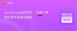 JavaScript动态样式：为每个单词的首字母添加颜色