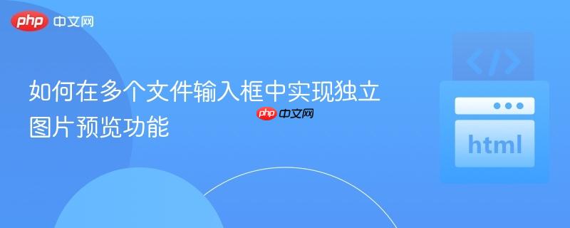 如何在多个文件输入框中实现独立图片预览功能
