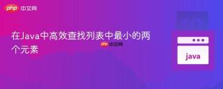 在Java中高效查找列表中最小的两个元素