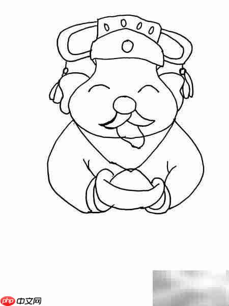 财神送福简笔画教程