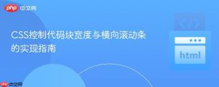 CSS控制代码块宽度与横向滚动条的实现指南