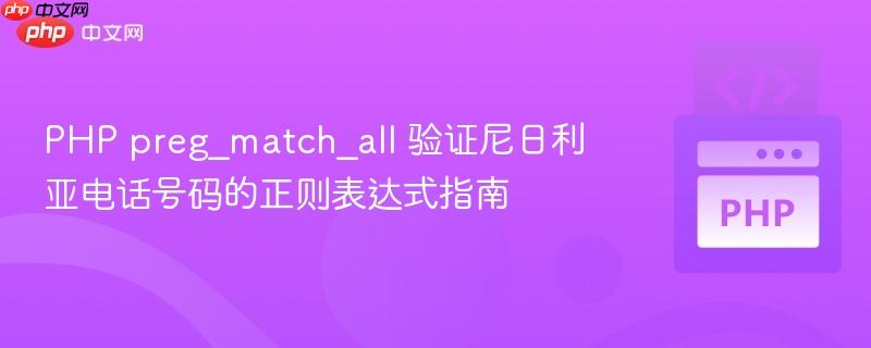 PHP preg_match_all 验证尼日利亚电话号码的正则表达式指南