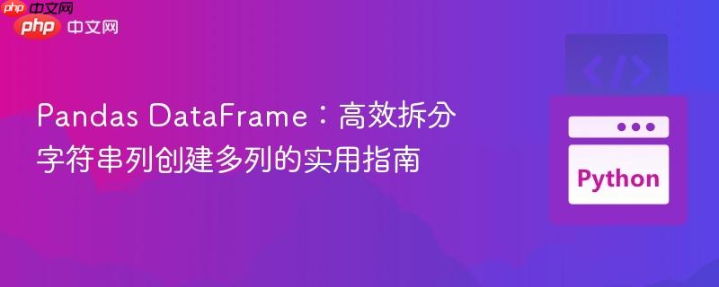 Pandas DataFrame:高效拆分字符串列创建多列的实用指南