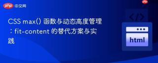 CSS max() 函数与动态高度管理：fit-content 的替代方案与实践