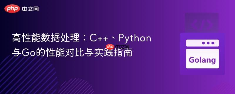 高性能数据处理：C++、Python与Go的性能对比与实践指南
