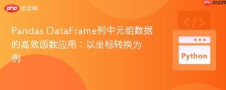 Pandas DataFrame列中元组数据的高效函数应用：以坐标转换为例