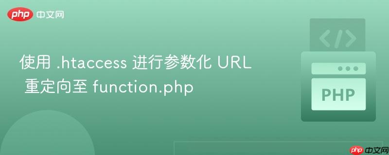 使用 .htaccess 进行参数化 url 重定向至 function.php