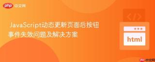 JavaScript动态更新页面后按钮事件失效问题及解决方案