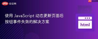 使用 JavaScript 动态更新页面后按钮事件失效的解决方案