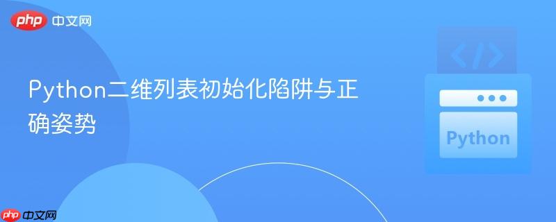 Python二维列表初始化陷阱与正确姿势
