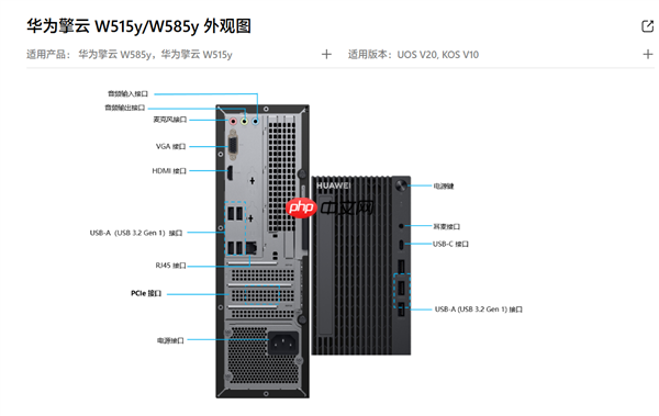 华为官网公布全新台式机擎云W515y/W585y:首发麒麟9000X!没用鸿蒙系统