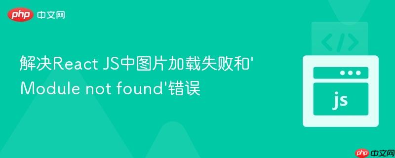 解决react js中图片加载失败和'module not found'错误