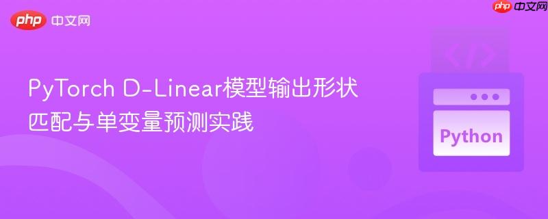 PyTorch D-Linear模型输出形状匹配与单变量预测实践
