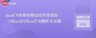 JavaFX布局容器动态内容添加：HBox与VBox行为解析与实践