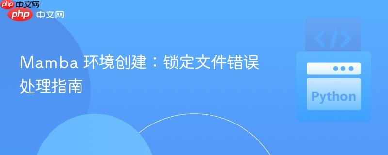 Mamba 环境创建：锁定文件错误处理指南
