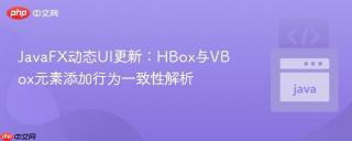 javafx动态ui更新:hbox与vbox元素添加行为一致性解析