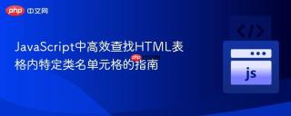 JavaScript中高效查找HTML表格内特定类名单元格的指南
