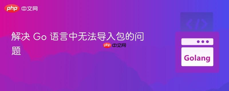解决 go 语言中无法导入包的问题