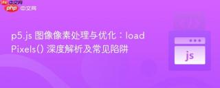 p5.js 图像像素处理与优化：loadPixels() 深度解析及常见陷阱