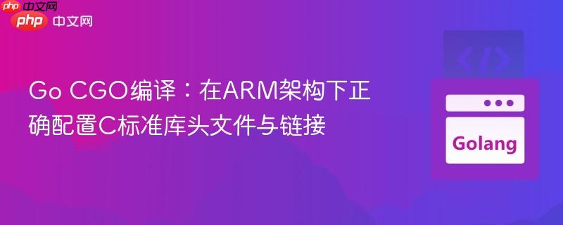 Go CGO编译：在ARM架构下正确配置C标准库头文件与链接
