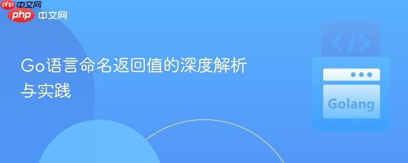 Go语言命名返回值的深度解析与实践