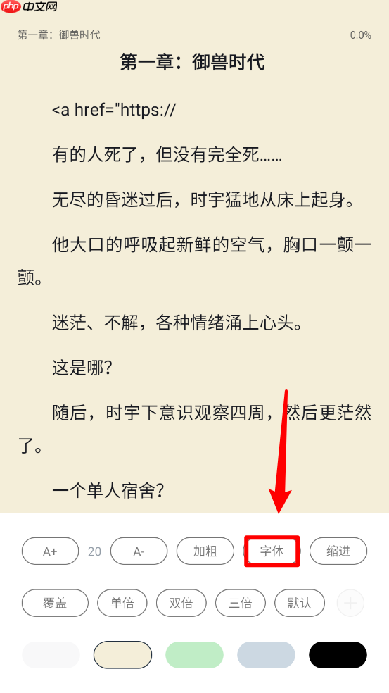 荔枝阅读app字体更换方法
