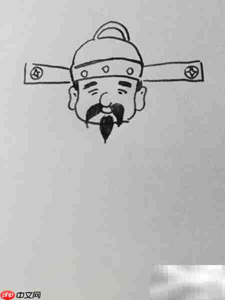 卡通财神简笔画教程