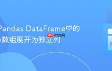 如何将Pandas DataFrame中的NumPy数组展开为独立列