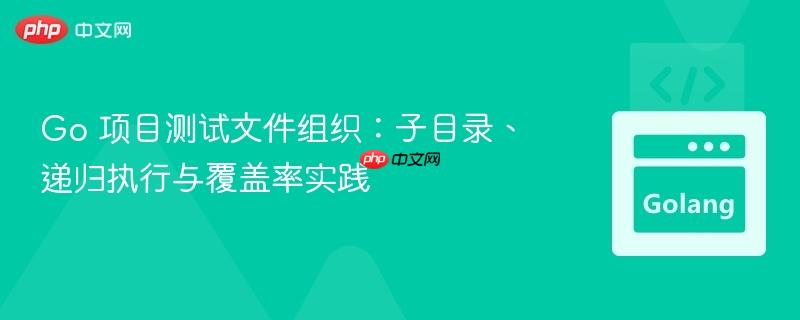 Go 项目测试文件组织:子目录、递归执行与覆盖率实践