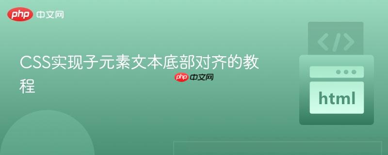 CSS实现子元素文本底部对齐的教程