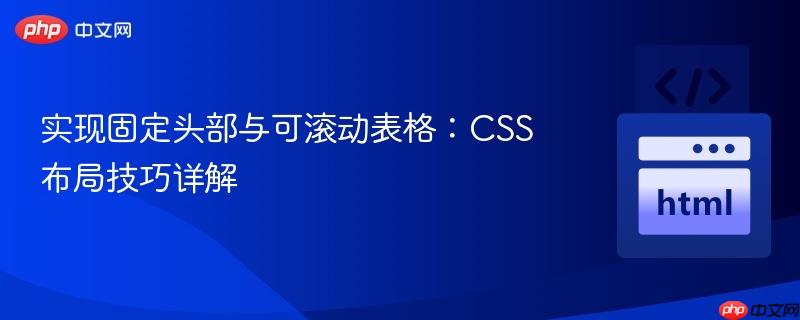 实现固定头部与可滚动表格：CSS布局技巧详解