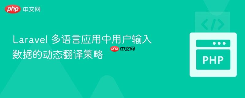 Laravel 多语言应用中用户输入数据的动态翻译策略