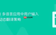 Laravel 多语言应用中用户输入数据的动态翻译策略