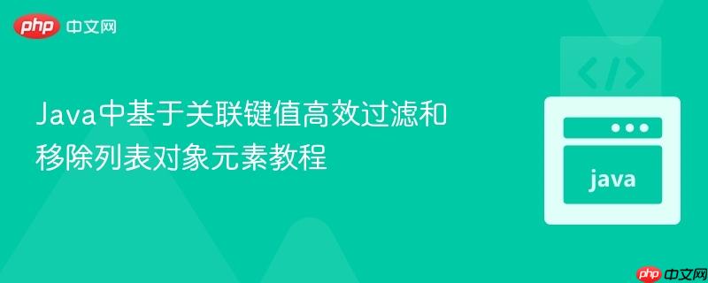 Java中基于关联键值高效过滤和移除列表对象元素教程