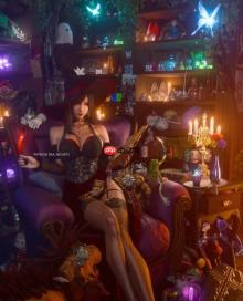 《最终幻想7》蒂法&爱丽丝万圣节3D美图分享