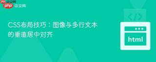 CSS布局技巧：图像与多行文本的垂直居中对齐