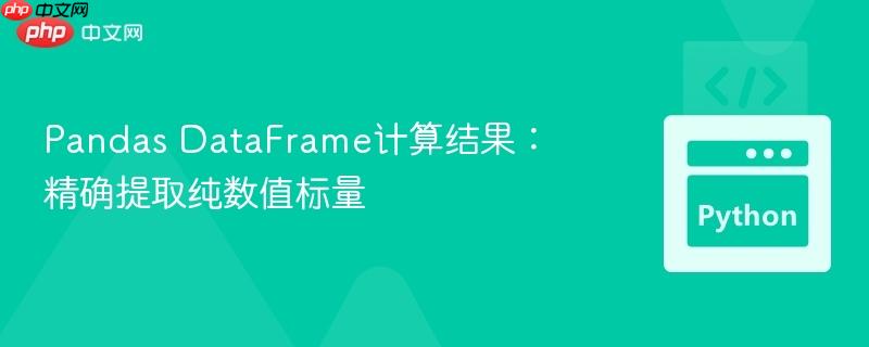 Pandas DataFrame计算结果：精确提取纯数值标量
