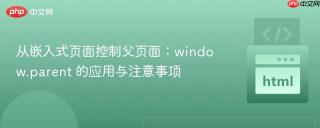 从嵌入式页面控制父页面：window.parent 的应用与注意事项