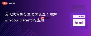 嵌入式网页与主页面交互：理解 window.parent 的应用