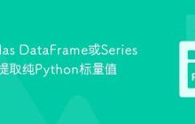 从Pandas DataFrame或Series中精确提取纯Python标量值