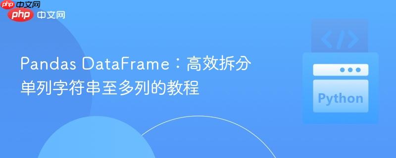 Pandas DataFrame：高效拆分单列字符串至多列的教程
