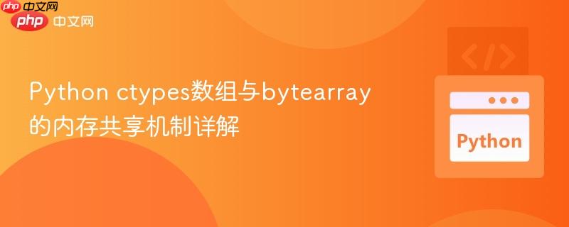 Python ctypes数组与bytearray的内存共享机制详解