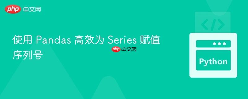 使用 Pandas 高效为 Series 赋值序列号
