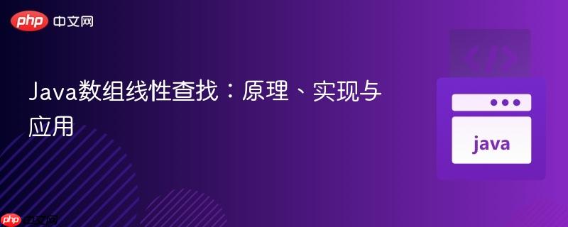 Java数组线性查找：原理、实现与应用