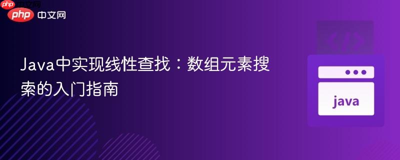 Java中实现线性查找：数组元素搜索的入门指南
