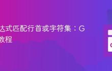 正则表达式匹配行首或字符集：Golang 教程